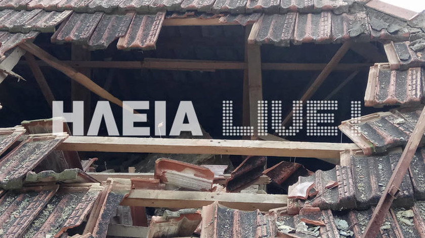 Εικόνες - σοκ: Βράχοι ισοπέδωσαν σπίτι στη Ζαχάρω