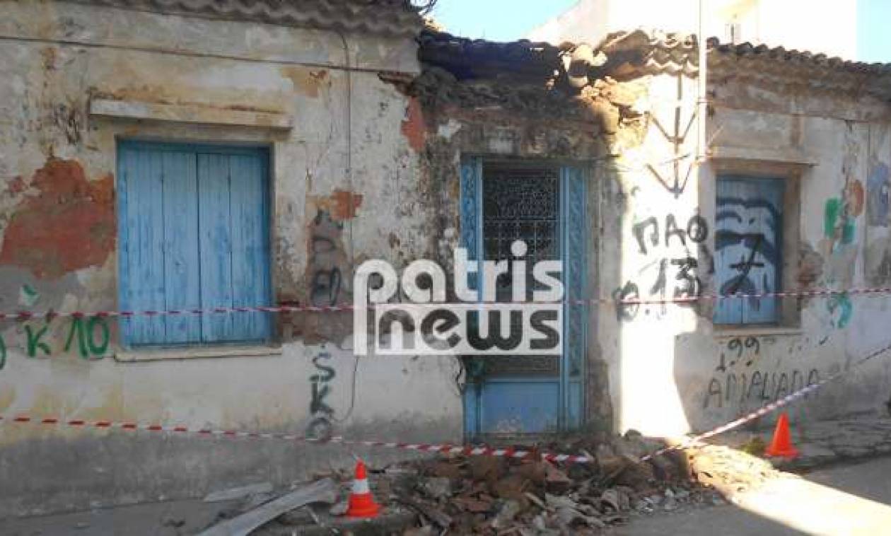 Παραλίγο τραγωδία στην Αμαλιάδα: Πατέρας και γιος κινδύνευσαν από ετοιμόρροπο κτήριο
