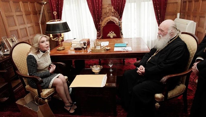 Με τον Αρχιεπίσκοπο Ιερώνυμο συναντήθηκε η Μαριάννα Βαρδινογιάννη (pics)