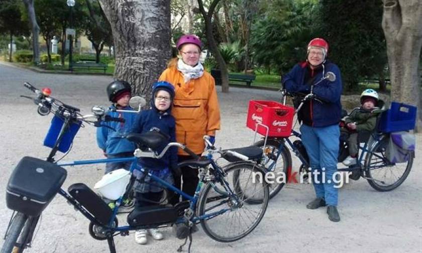 Οικογένεια με τρία παιδιά ταξίδεψε με ποδήλατο από τη Φινλανδία στην Κρήτη!