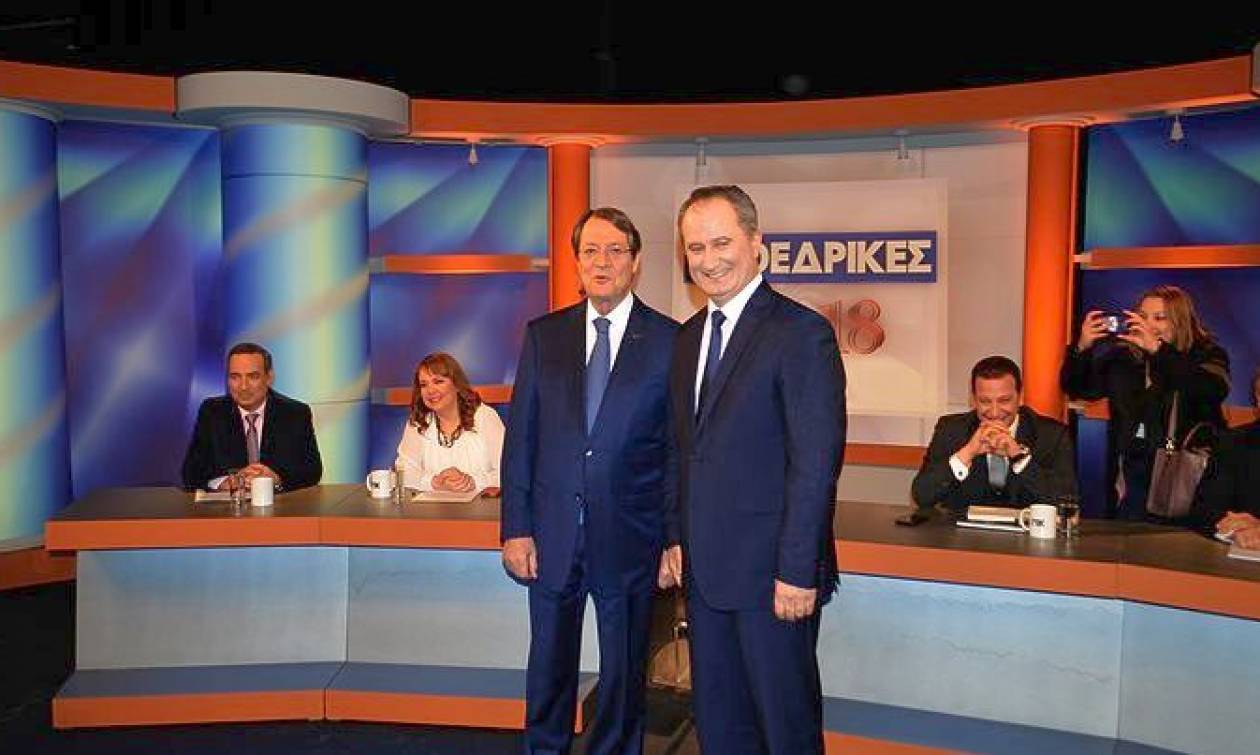 Εκλογές Κύπρος: Με ενωτική διάθεση ολοκληρώθηκε το debate Αναστασιάδη - Μαλά