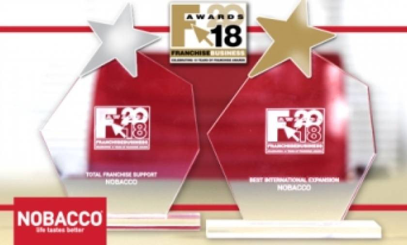 Aκόμη 2 βραβεία για τη NOBACCO στα FRANCHISE AWARDS 2018