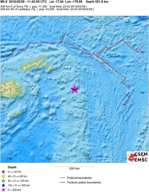 Ισχυρός σεισμός 5,9 Ρίχτερ συγκλόνισε τα νησιά Φίτζι  