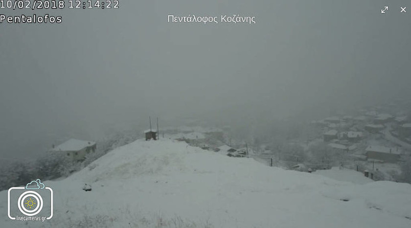 Κακοκαιρία - «Ιοκάστη»: Στα λευκά τα ορεινά της Κοζάνης (pics)