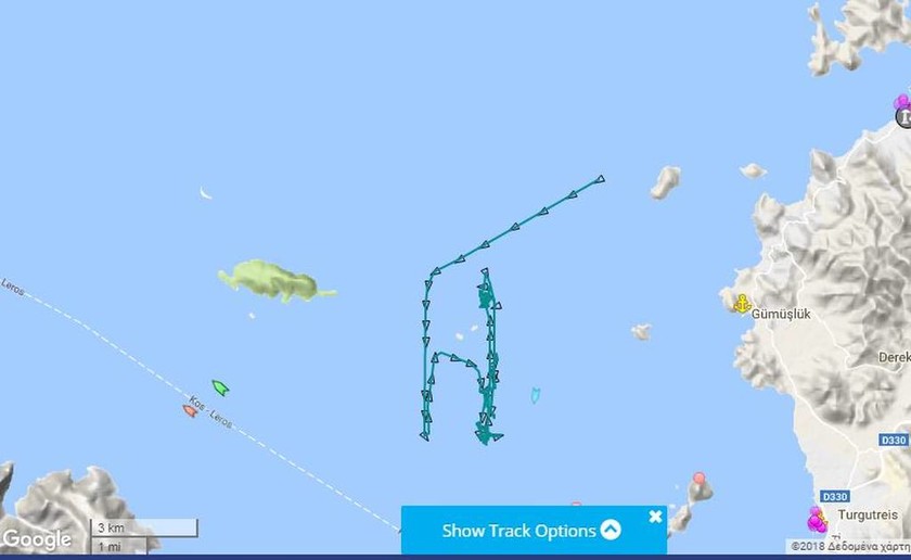 Ίμια ΤΩΡΑ: Μόνο τουρκικά πλοία κοντά στις βραχονησίδες - Δείτε χάρτες σε πραγματικό χρόνο