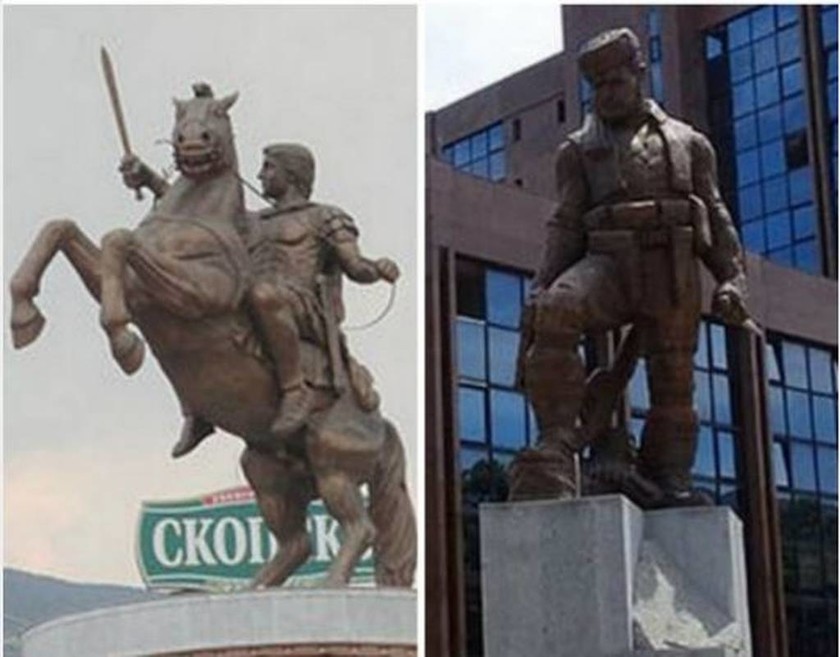 Σκόπια: Αποκαθηλώνουν αγάλματα που παραπέμπουν σε αλυτρωτισμό - Δείτε φωτογραφίες