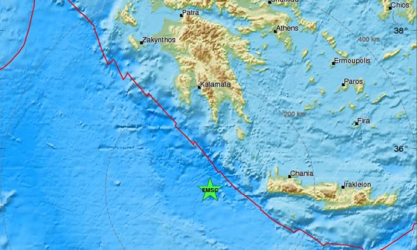 Σεισμός στη Μεσόγειο