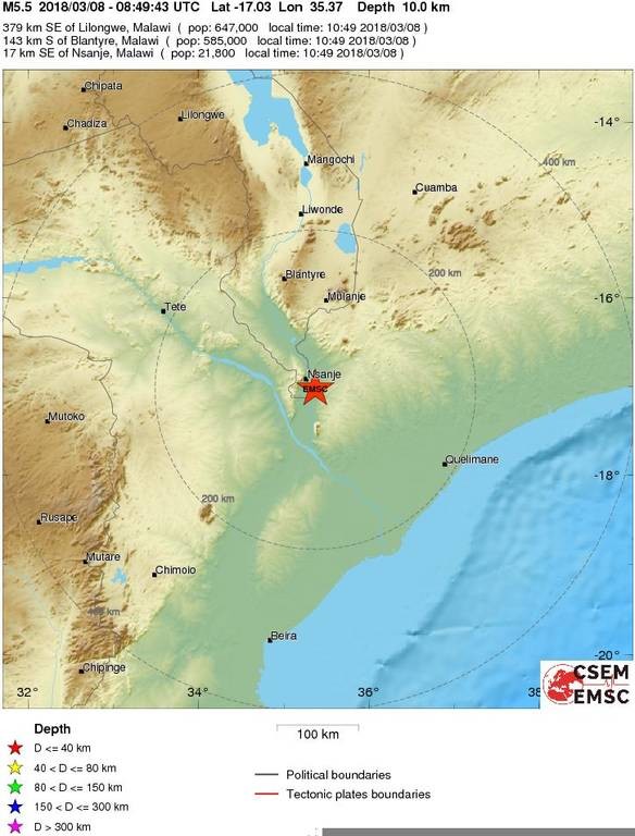Ισχυρός σεισμός ΤΩΡΑ στην Μοζαμβίκη
