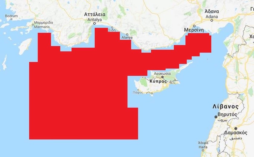 Κυπριακή ΑΟΖ: Δείτε το χάρτη της Τουρκίας με τις έρευνες του Deepsea Metro 2 - Θα φτάσει μέχρι Ρόδο