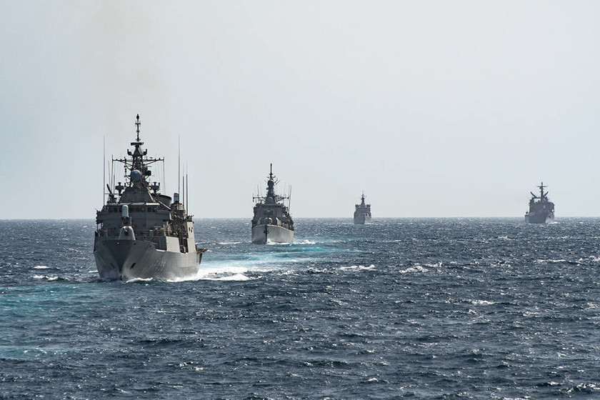 Οι εικόνες προκαλούν δέος - Δύναμη πυρός από το Πολεμικό Ναυτικό στο Μυρτώο Πέλαγος (pics)