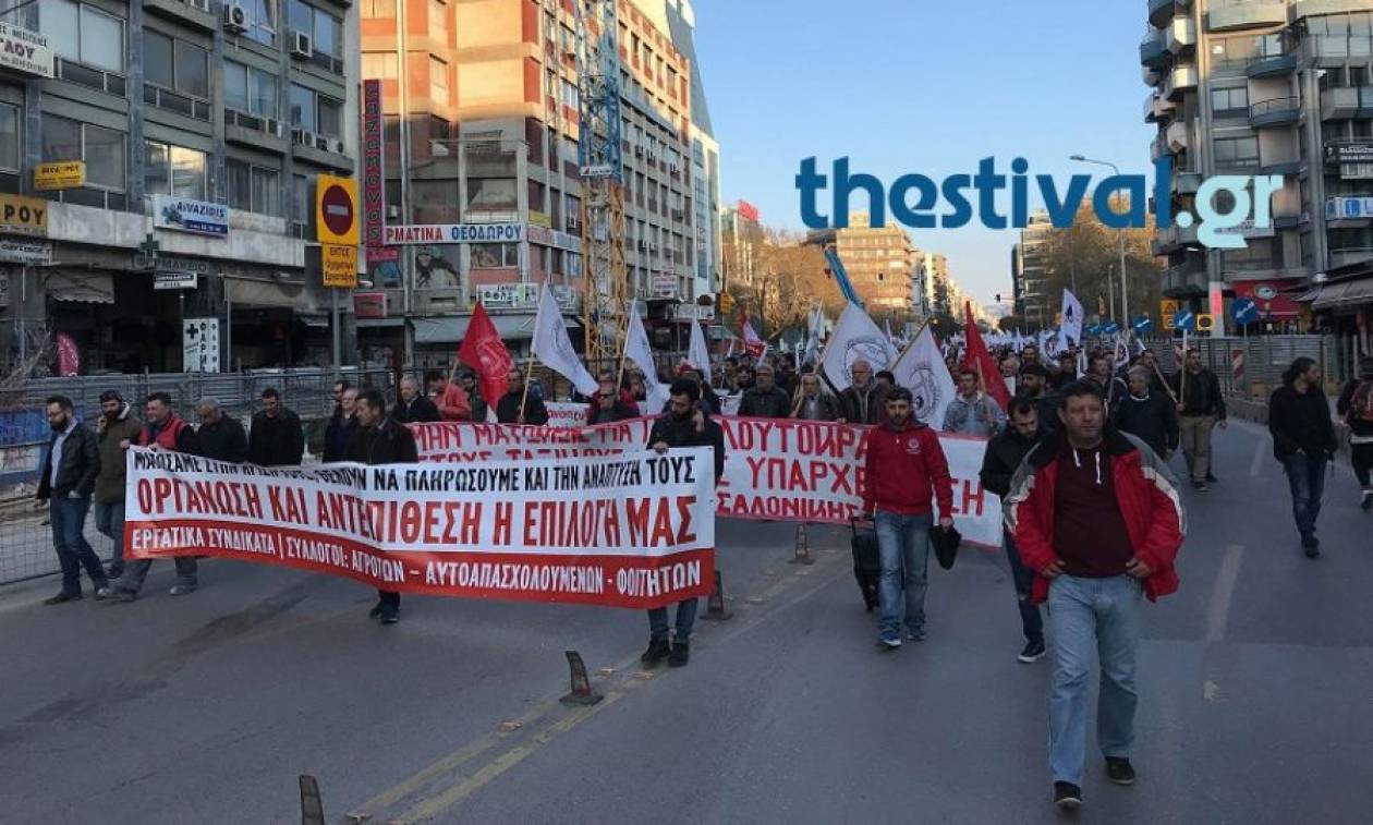 Θεσσαλονίκη: Πορεία συνδικάτων του ΠΑΜΕ με αφορμή την ομιλία Τσίπρα (vids)