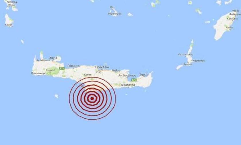 Σεισμός νότια της Κρήτης (pic)