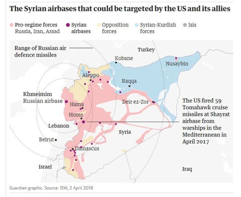 Πόλεμος Συρία: Αυτοί είναι οι 8 στόχοι που θα χτυπήσει ο Τραμπ