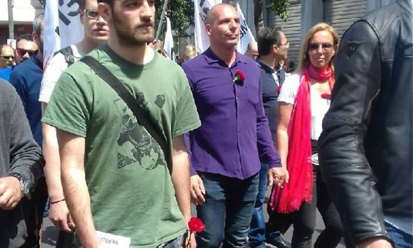 Πρωτομαγιά 2018: Ο Βαρουφάκης με τη Δανάη Στράτου στην πορεία για την εργατική Πρωτομαγιά