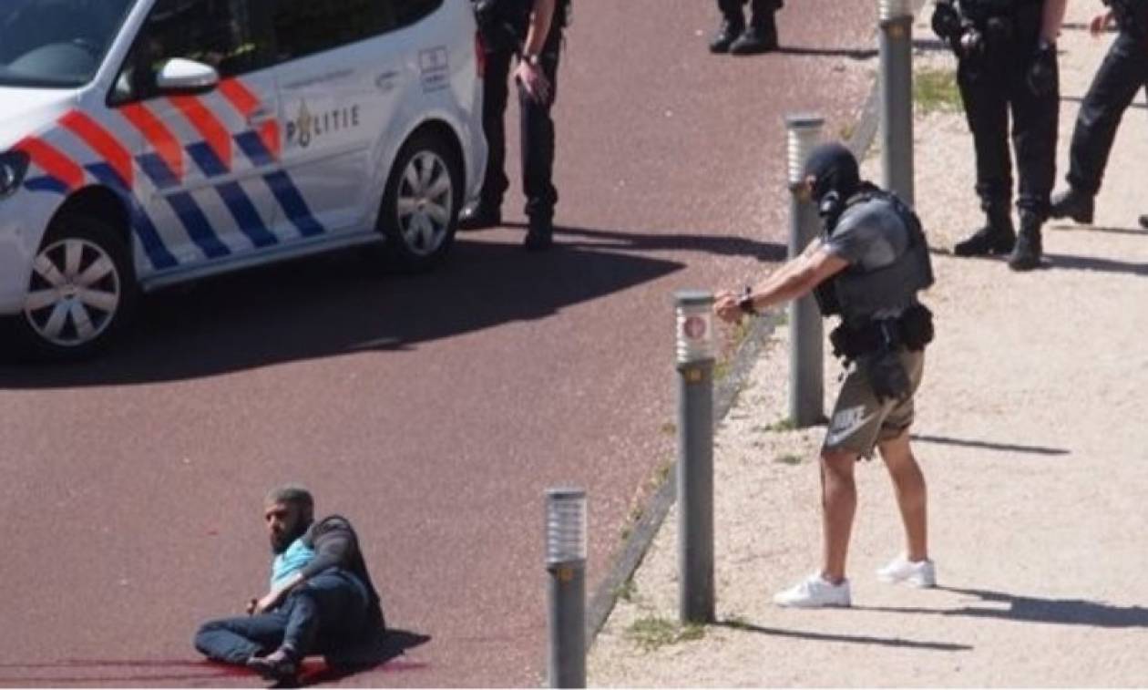 Επίθεση με άρωμα ISIS στη Χάγη: Η στιγμή της σύλληψης του δράστη με πυροβολισμούς (vid)