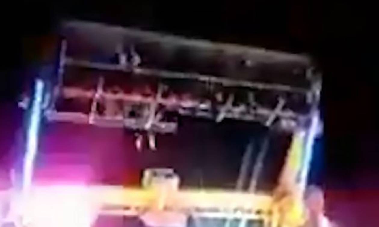 Βίντεο ΣΟΚ από το λούνα παρκ του θανάτου: Άνοιξαν οι μπάρες ασφαλείας και έπεσαν από τα 10 μέτρα