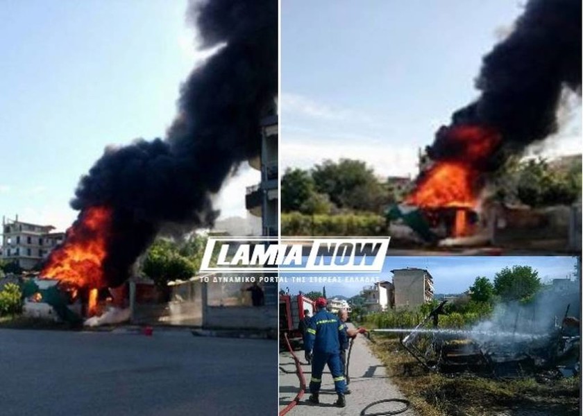 Λαμία - Έκρηξη σε τροχόσπιτο: Εικόνες – ντοκουμέντο 