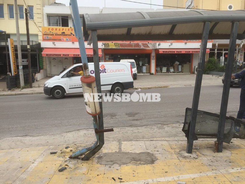 Μεταμόρφωση: Θρίλερ με το αυτοκίνητο που έπεσε στη στάση λεωφορείου (pics&vid)