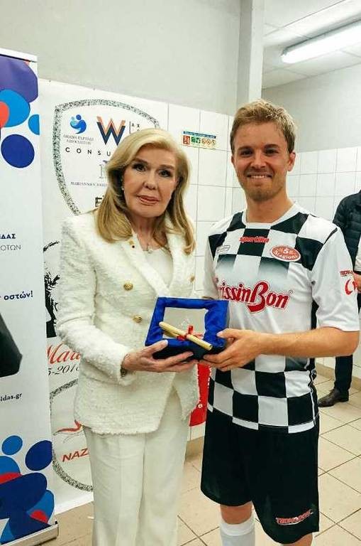 Η Μαριάννα Βαρδινογιάννη με τον Nico Rosberg