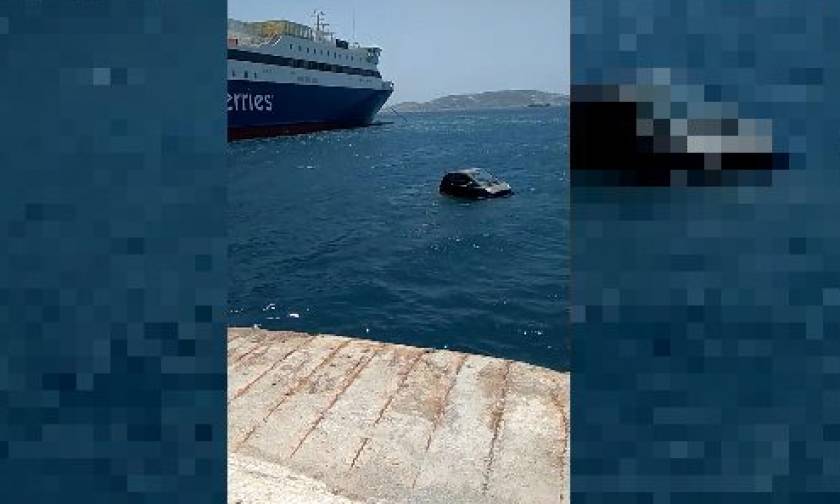 Απίστευτες εικόνες στη Μύκονο: Αυτοκίνητο «βούτηξε» στη θάλασσα! (video)