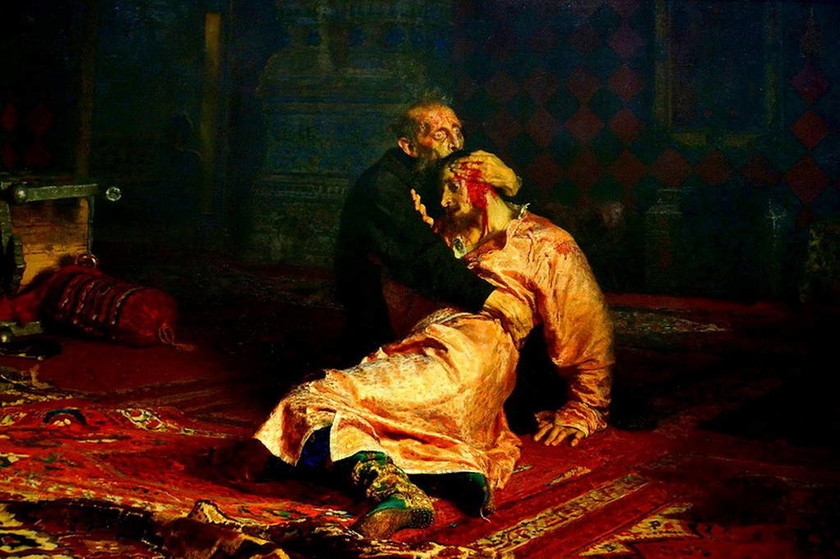 Σοκ και οργή στη Ρωσία για τον βανδαλισμό του πίνακα «Ο Ιβάν ο Τρομερός και ο γιος του»