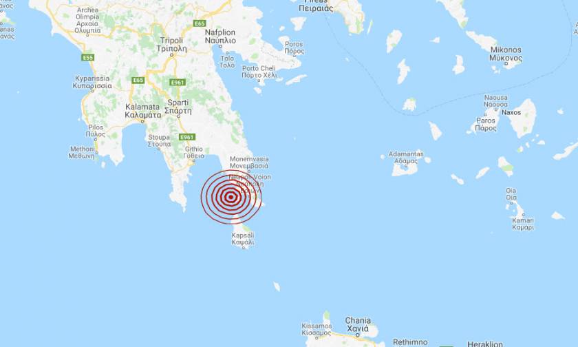 Σεισμός κοντά στην Ελαφόνησο (pics)