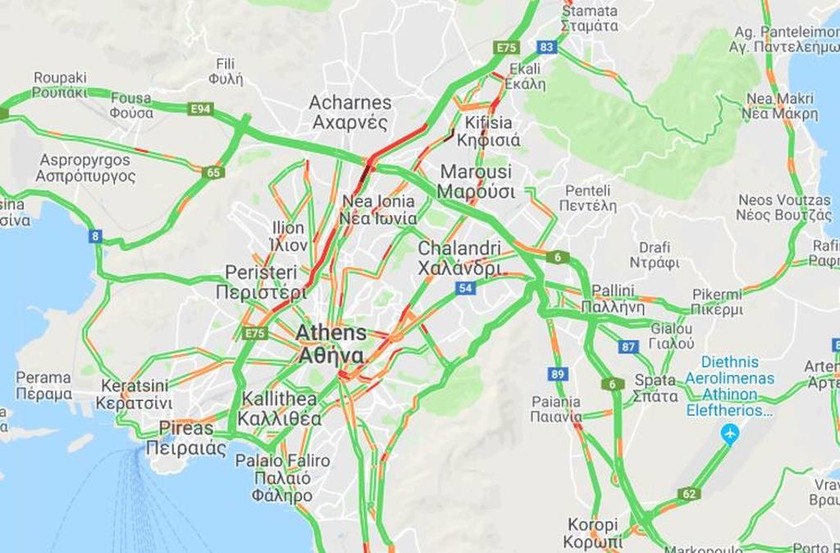 ΤΩΡΑ: Κυκλοφοριακό χάος στην Αθήνα - Μποτιλιάρισμα στις κεντρικές λεωφόρους 