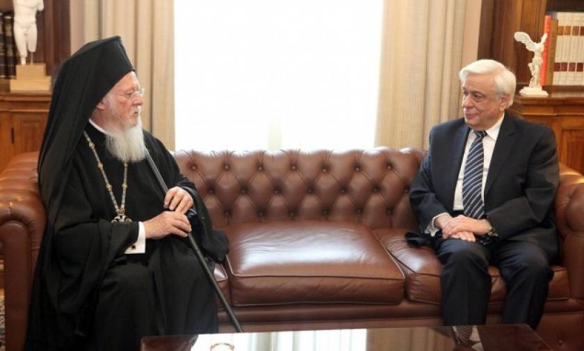 Συνάντηση Παυλόπουλου και Τσίπρα με τον Οικουμενικό Πατριάρχη Βαρθολομαίο