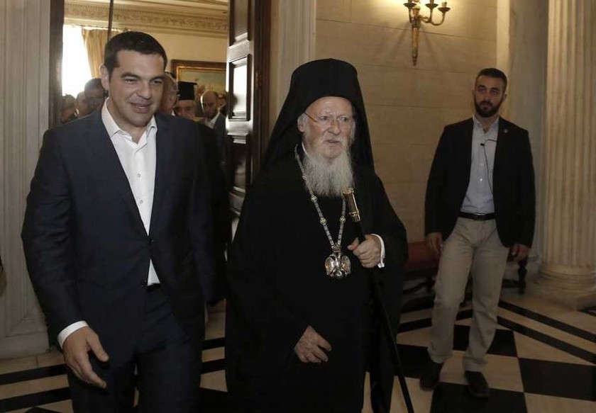 Συνάντηση Παυλόπουλου και Τσίπρα με τον Οικουμενικό Πατριάρχη Βαρθολομαίο 