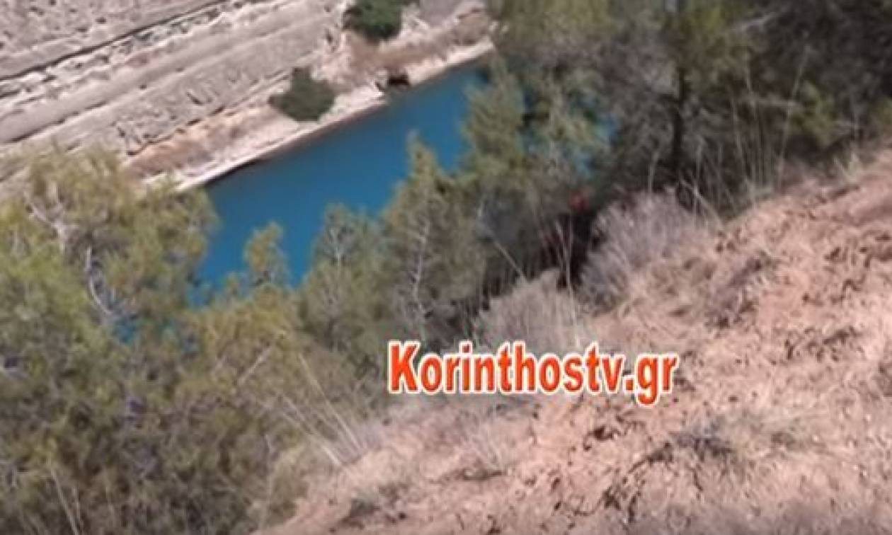 Δραματική διάσωση τουρίστριας που έπεσε σε πλαγιά στον Ισθμό της Κορίνθου (vid)