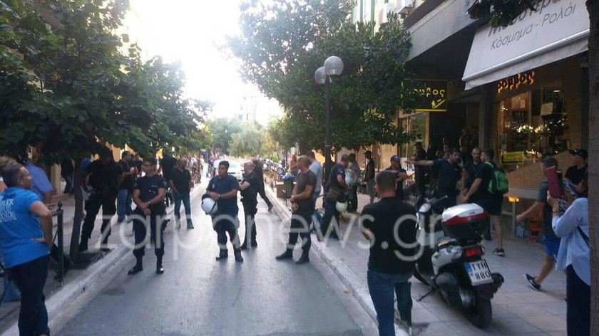 Ένταση σε εγκαίνια γραφείου των ΑΝ.ΕΛ. στην Κρήτη (photos)