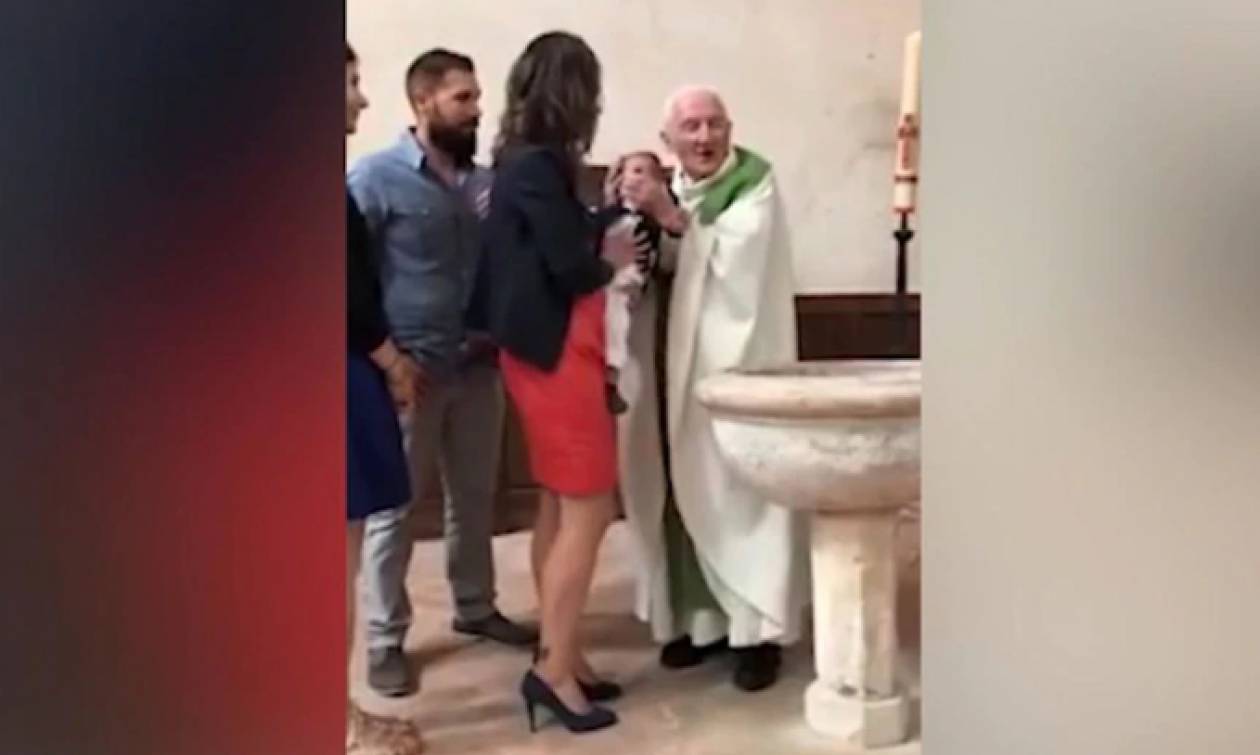 Σάλος στη Γαλλία από το χαστούκι ιερέα σε μωρό επειδή έκλαιγε στη βάπτιση (Vid)
