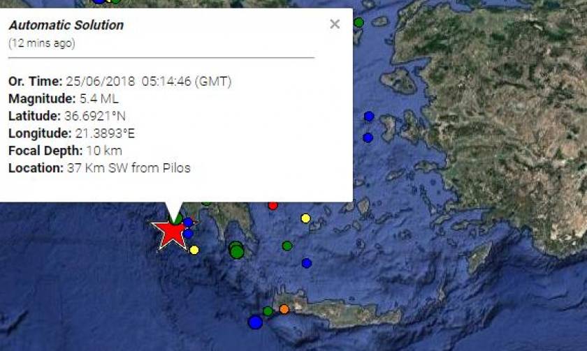 Earthquake: 5.4 Richter jolts Pylos