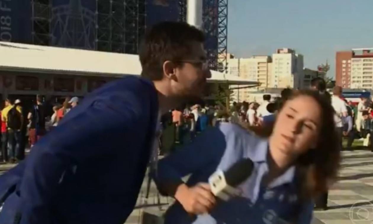 Μουντιάλ: Παρενόχλησε Βραζιλιάνα ρεπόρτερ στον αέρα και δείτε πώς του... ξηγήθηκε! (video)