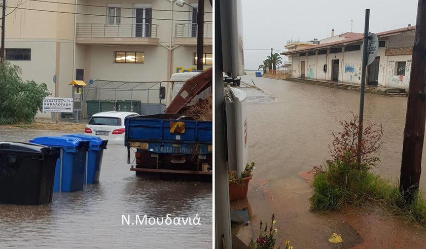Καιρός ΤΩΡΑ: Πλημμύρες και ισχυροί άνεμοι «χτυπούν» τη Χαλκιδική 
