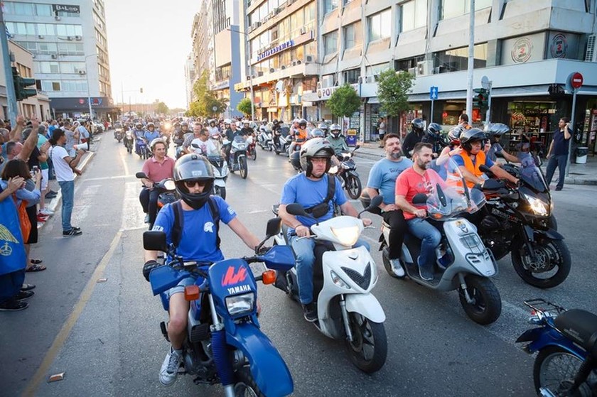 Θεσσαλονίκη: Μηχανοκίνητη πορεία για το Σκοπιανό (pics)