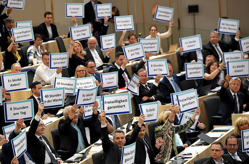 Εργασιακό ΣΟΚ στην Αυστρία: Ψηφίστηκε από την Βουλή το δωδεκάωρο ημερήσιας εργασίας (Vid)