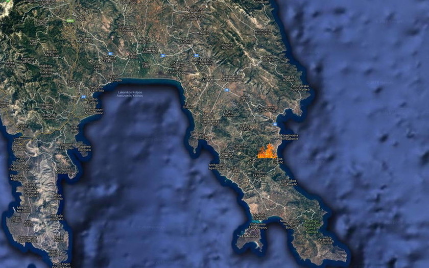 Φωτιά ΤΩΡΑ - Λακωνία: Υπό μερικό έλεγχο η πυρκαγιά στη Μονεμβασιά (χάρτες)