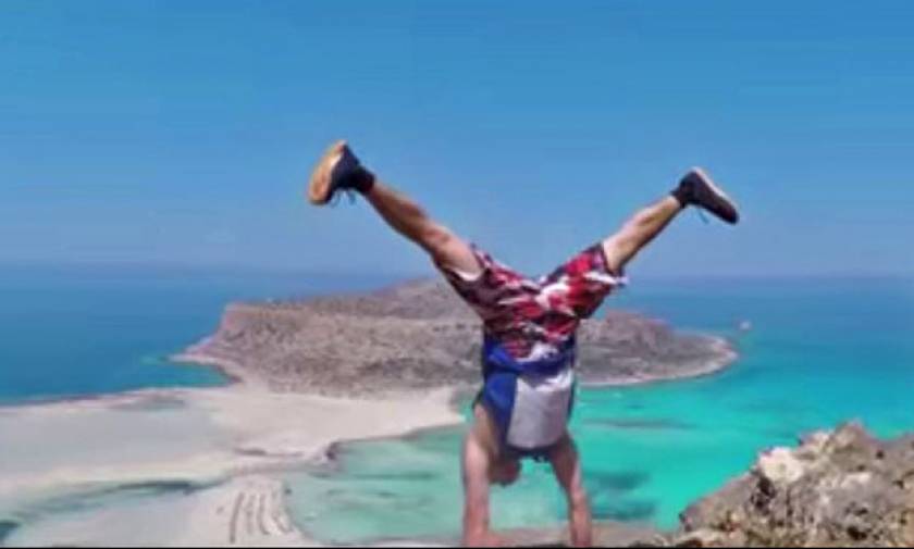 Ελβετοί τουρίστες γυρνάνε την Κρήτη και κάνουν τρελές βουτιές στα πιο απίθανα μέρη
