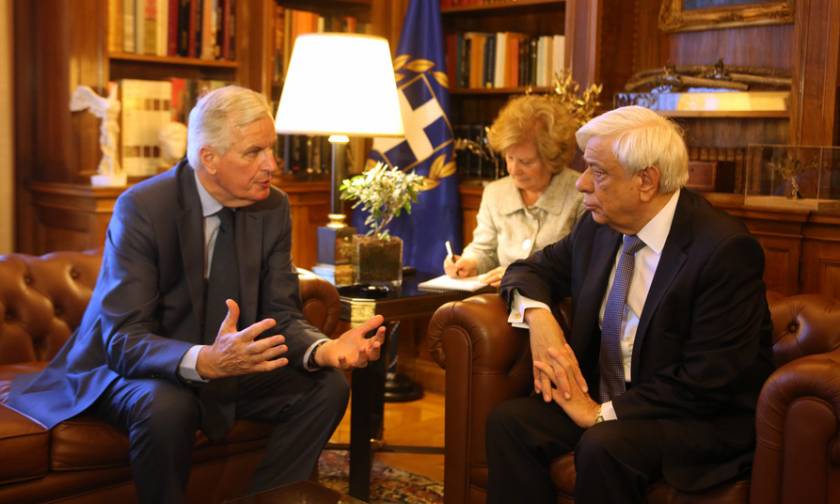 Attica fires and EU Commission solidarity dominate Pavlopoulos-Barnier meeting