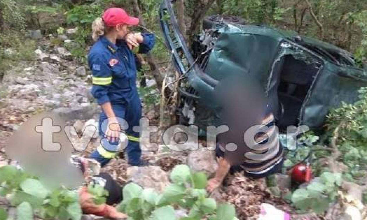 Ευρυτανία: Από θαύμα γλίτωσε ζευγάρι όταν το αυτοκίνητό τους έπεσε σε γκρεμό 120 μέτρων