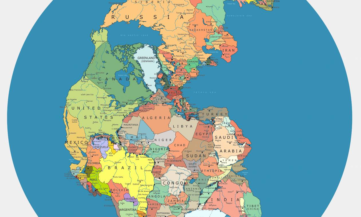 Πανγαία: Δείτε πού θα βρισκόταν η Ελλάδα στον χάρτη αν η γη δεν είχε διαχωριστεί σε ηπείρους