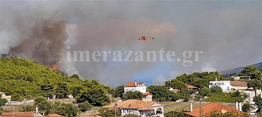 Μεγάλες φωτιές στη Ζάκυνθο: Δύο πύρινα μέτωπα με διαφορά λίγων λεπτών (pics)