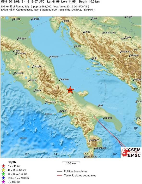 Ισχυρός σεισμός χτύπησε ΤΩΡΑ την Ιταλία  