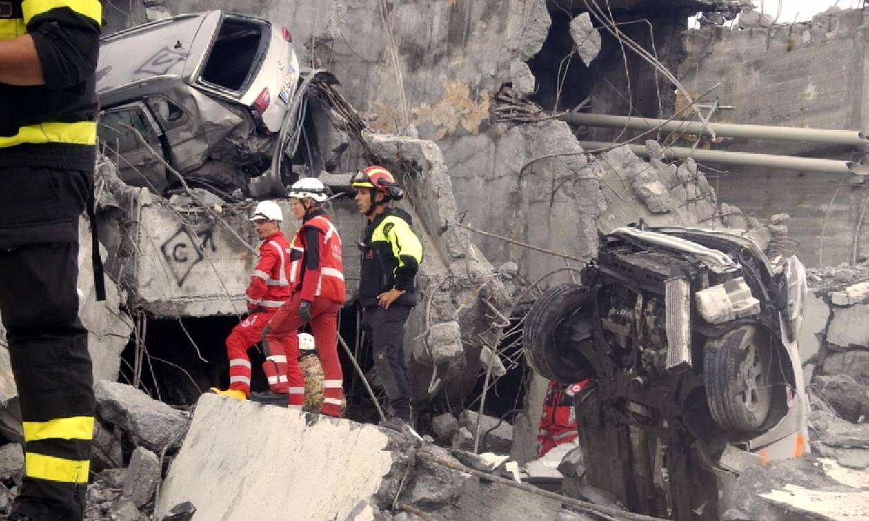 Γένοβα: Τραγωδία δίχως τέλος - Ανέσυραν κι άλλες σορούς από τα συντρίμμια της γέφυρας (pics)
