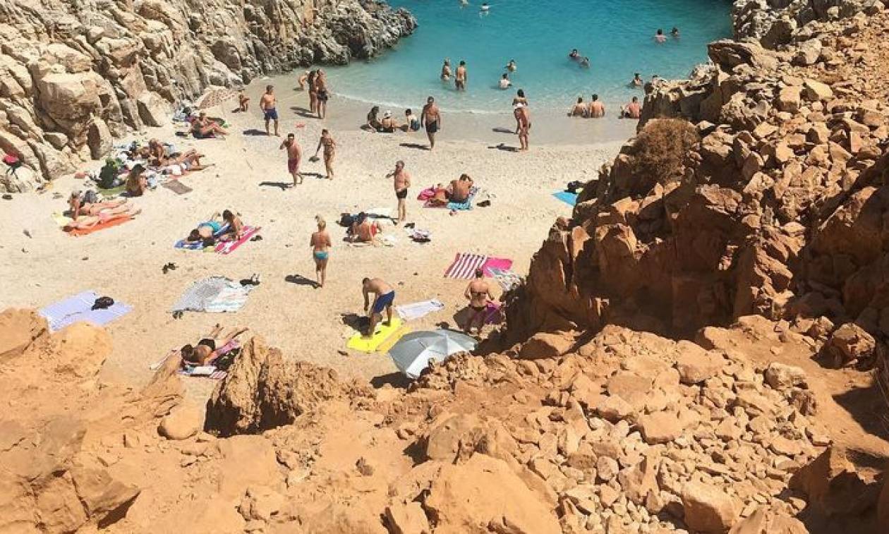 Κρήτη: Έπαθαν πλάκα με αυτό που τους πλησίασε σε διάσημη παραλία (vids+pics)