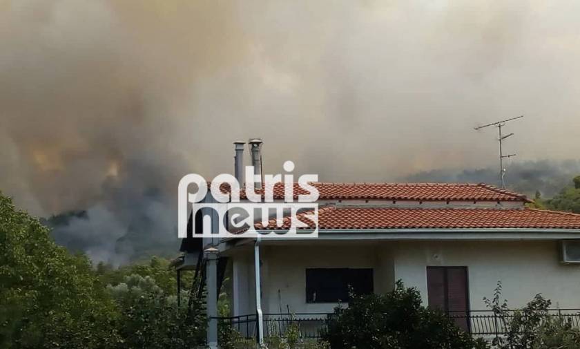 Φωτιά: Μεγάλη πυρκαγιά ΤΩΡΑ στην Αμαλιάδα - Εκκενώνεται χωριό