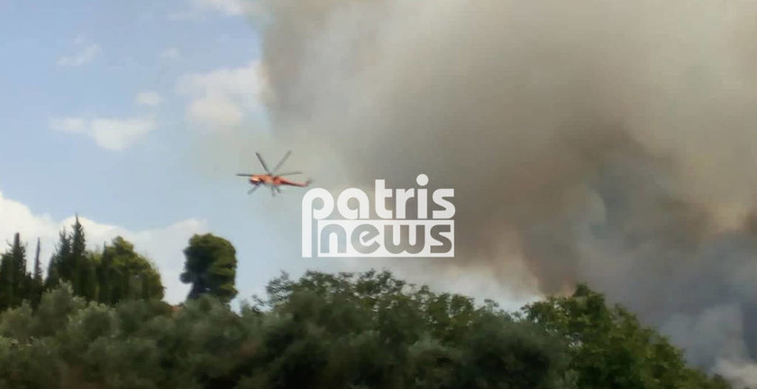 Φωτιά Αμαλιάδα: Μαίνεται η πυρκαγιά - Εκκενώθηκε το χωριό Δαφνιώτισσα