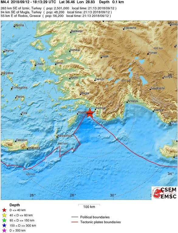 Σεισμός ΤΩΡΑ στην Τουρκία - Αισθητός και στα Δωδεκάνησα 