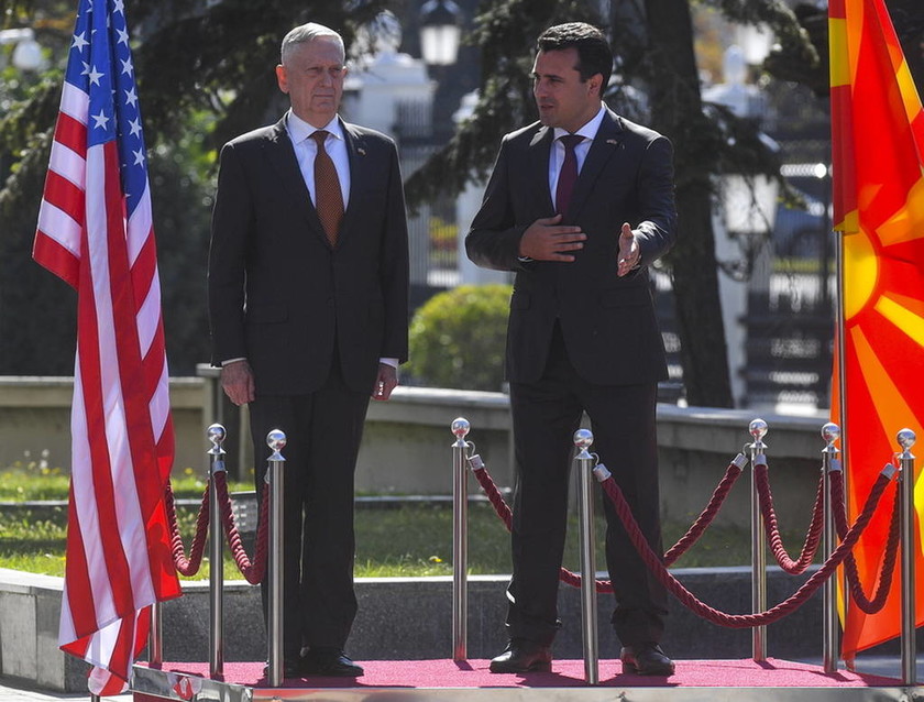 Τζέιμς Μάτις: Αμερικανική στήριξη στη Συμφωνία των Πρεσπών μεταξύ Ελλάδας και Σκοπίων